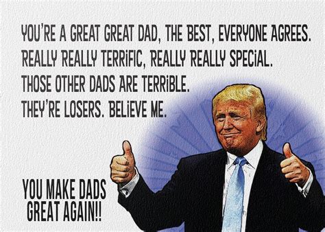 trump fathers day card printable